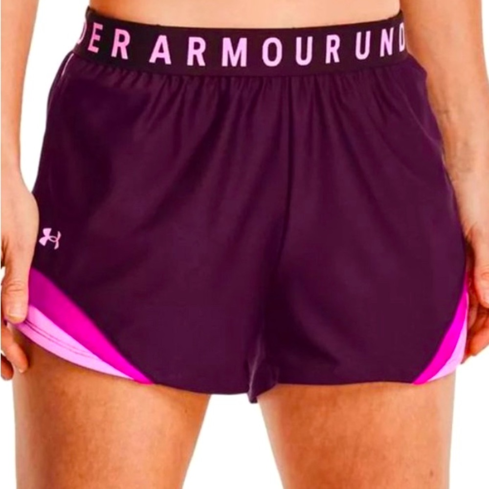 Under Armour Heatgear Play-Up Shorts Size XL Purple/pink